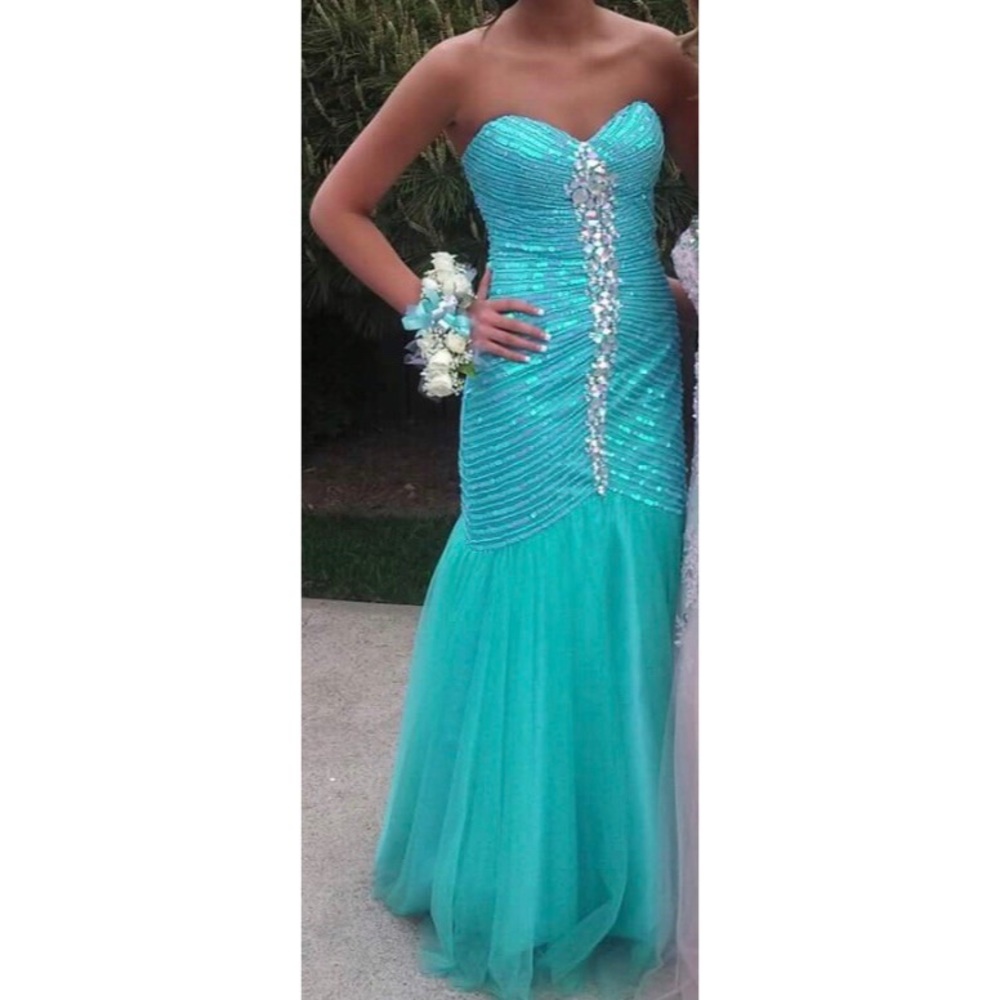 Aqua Prom Dress